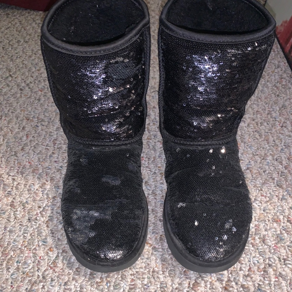 Black Ugg Sequin Boots